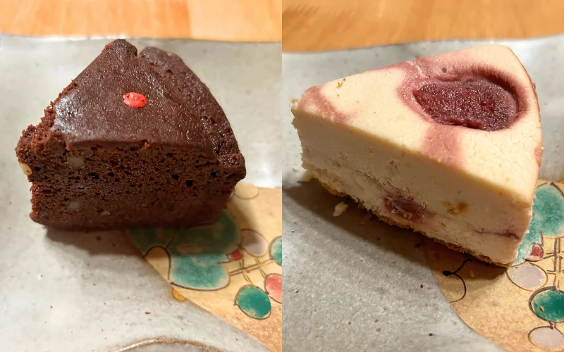 グルテンフリーヴィーガンベイクドチーズケーキ 米粉のガトーショコラ