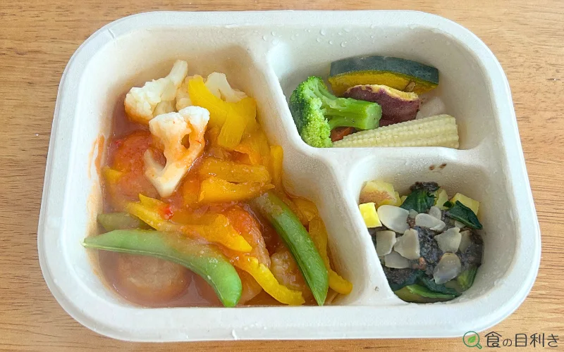 彩り野菜と甘辛ソースの特製エビチリ　グリーンスプーンデリ