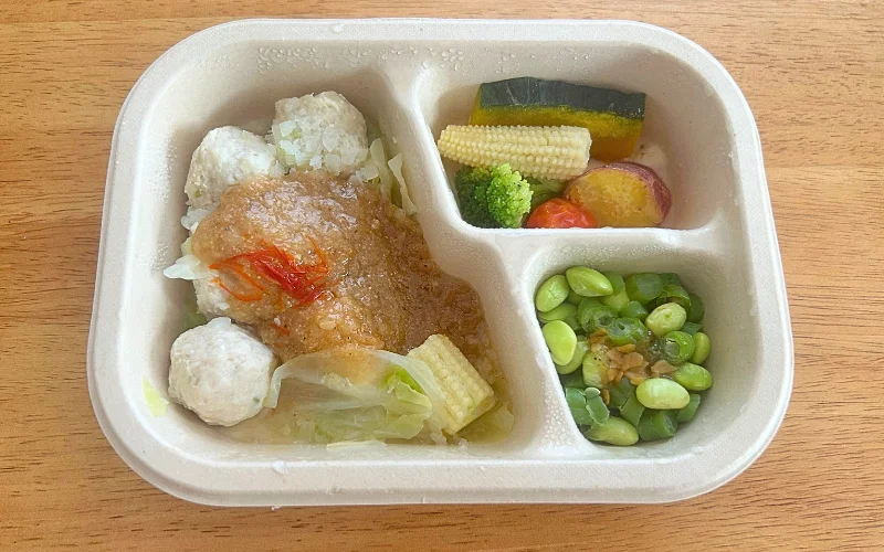 つくね　GreenSpoon　デリ弁当　鶏つくねのたっぷりねぎ塩麹だれ